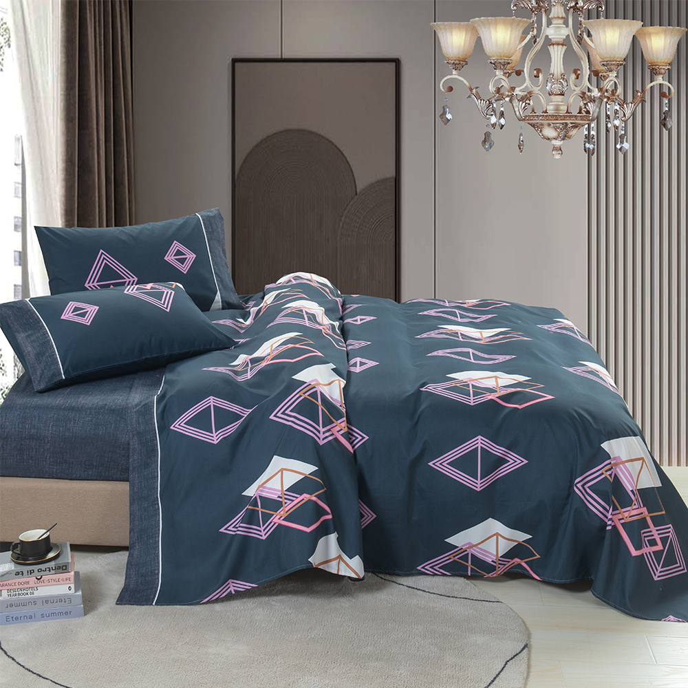 99,99% poliester -twill rastjeran tiskano 4 PCS posteljine set